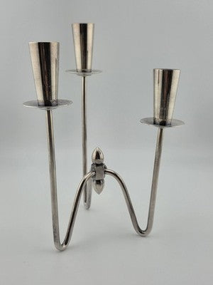 Rare Vintage Authentic Three-armed Candlesticks Silver Plated by Johannes Berg