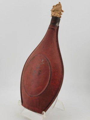 Rare Antique OOAK 19th Century Belgium Tin Type FFF Extra Gun Powder Flask