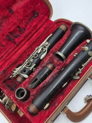 Rare Vintage Jeffrey Clarinet W/ Selmer Paris Mouthpiece France Case Untested