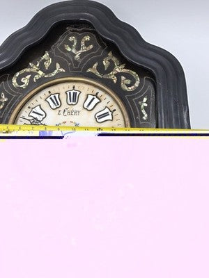 Antique 19th C Mother Of Pearl French E Chery Chateaumeillant Clock. Works. Read