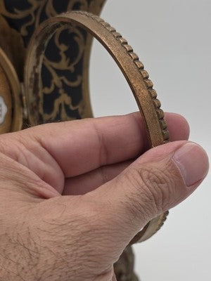 Private: Rare Antique French Rococo Mantel Clock Chinoiserie Inlay Bell Strike.