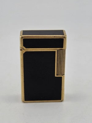 Vtg Authentic St Dupont Laque De Chine France Gold Plated Ligne 1 Lighter. Works