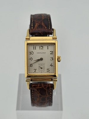 Hamilton Wilshire Registered Edition Mens Quartz Watch Gold Plated New Battery