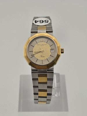 Vintage Baume & Mercier Riviera A5221.018 Two Tone Quartz Ladies Watch. Works.