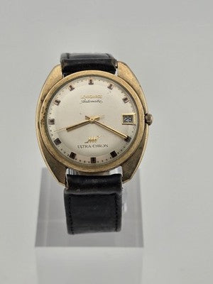 Vintage 1960's Longines Ultra-Chron Automatic Date 10K GF 34mm Watch. Works.