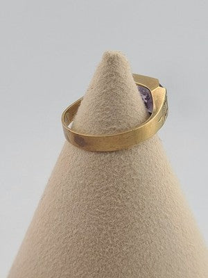 Vintage Mens 10k Solid Gold Masonic With Ruby Ring Size 9 Weight 4.3 Grams