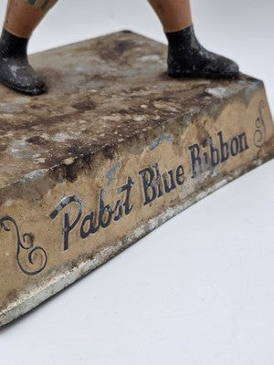 Vtg Original 1950s Pabst Blue Ribbon Beer Boxing Ring Advertising Display Metal