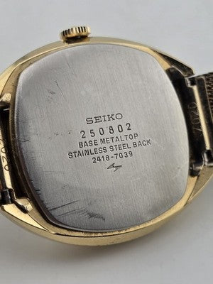 Rare Vintage 1980's Seiko 23j  Hi-Beat 2418-7039 Automatic Unisex Watch. Works.