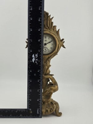 Antique 19th C Jennings Brothers Art Nouveau “Holly” Clock 1891. Spring Broken