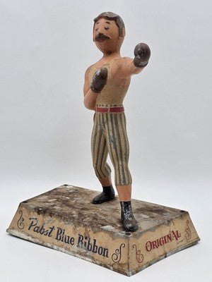Vtg Original 1950s Pabst Blue Ribbon Beer Boxing Ring Advertising Display Metal