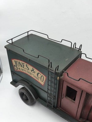 Vintage 24" Jones & Co "We Move Everything" wooden truck 1950s working steering