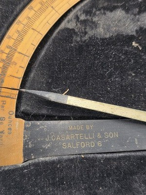 JOHN CASARTELLI LTD SCALES/ PORTABLE CLOTH BALANCE INSTRUMENT & FITTED CASE.