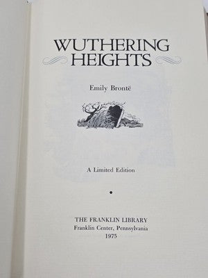 1975 FRANKLIN LIBRARY Emily Bronte WUTHERING HEIGHTS Red Leather LIMITED ED. New
