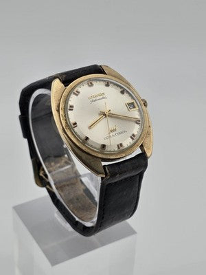Vintage 1960's Longines Ultra-Chron Automatic Date 10K GF 34mm Watch. Works.
