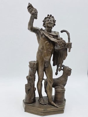 Rare Antique Italian Bronze Sculpture C 1830, Fauno Rosso' - A Nelli Roma.