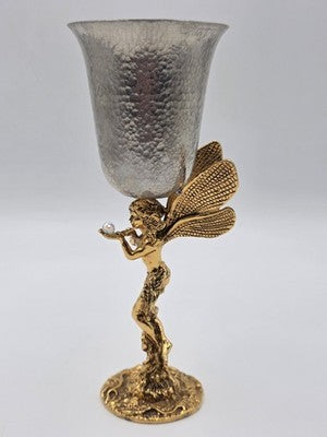 Rare K Dopita Studio Fairy Goblet Ltd Ed 221/300 Hand Made Tin Alloy Copper Art