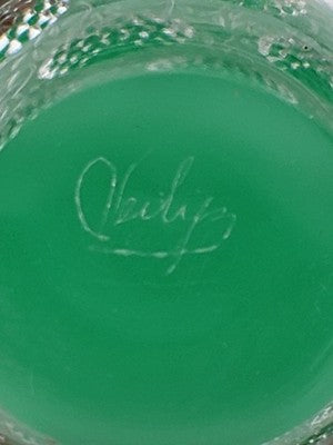 BEAUTIFUL ANTIQUE 1930 EXQUISITE LARGE VERLYS FRENCH BERRY VASE W LEAF SCROLLING