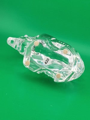 Vintage Orrefors Crystal Grizzly Bear Sculpture Paperweight Signed Swedish Mint