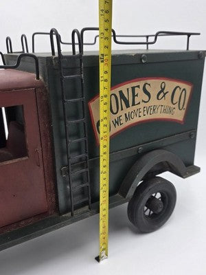 Vintage 24" Jones & Co "We Move Everything" wooden truck 1950s working steering