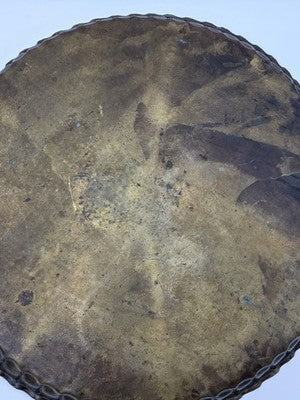 Antique Massive 26" Hand Hammered Engraved Brass Islamic Moorish Mamluk Tray