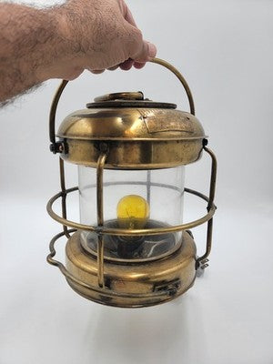 Rare Antique WW2 Japanese Nippon Ship Lantern White Light Type 3 Ship No 1 Works