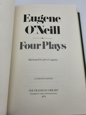 Vintage Eugene O’Neill Four Plays 1978 Franklin Library Leather Hardcover. New.