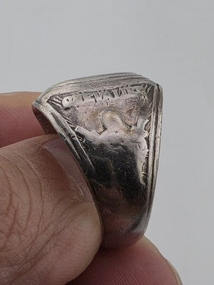 1940's Sterling Silver DeMolay Masonic Chevalier Ring Knights Templar Fraternal