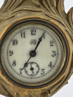 Antique 19th C Jennings Brothers Art Nouveau “Holly” Clock 1891. Spring Broken