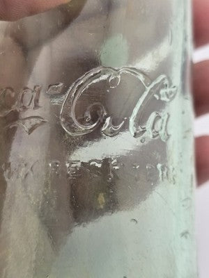Rare Antique C1907 Straight Side Coca-Cola Bottle Greensboro NC Aqua Glass