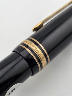 Montblanc 149 Fountain Pen, Tri-color 18C Broad Nib, late 1960s-Exc Condition