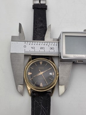 Rare 1960's Pierpont 25 J Automatic Incabloc Swiss Black Dial Men Watch. Works.