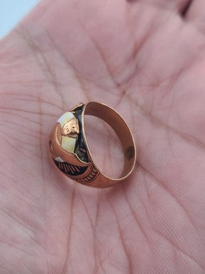 Vintage 10k Solid Gold Masonic Ostby Barton Shriner Ring Size 9. Weight 6.1 Gram
