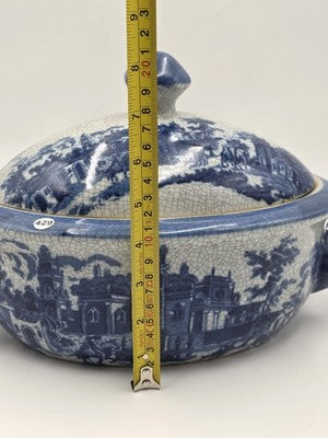 Imported Victoria Ware Ironstone Blue & White Soup Tureen Lidded Vegetable Dish