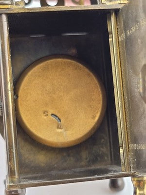 Vintage Smiths Miniature Brass Lantern Clock Wind-Up Made in Great Britain. Read