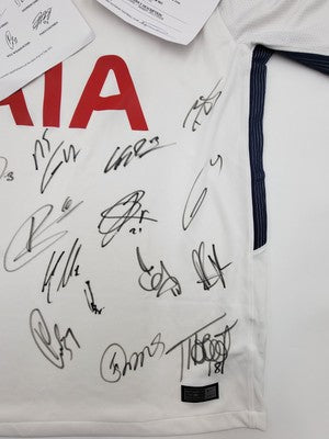 2017-2018 Tottenham Hotspur Spurs Full Team Signed Jersey Official COA hologram.