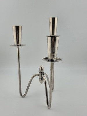 Rare Vintage Authentic Three-armed Candlesticks Silver Plated by Johannes Berg