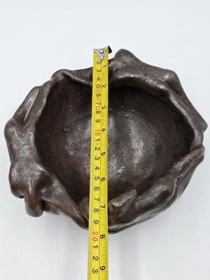 Rare Figural Studio Pottery Bowl 3 Reclining Women Brutalist Art Ceramic Bowl