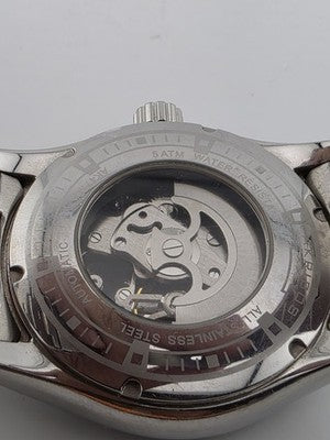 Akribos XXIV Men AK477BK Skeleton Stainless Steel Automatic 44mm Watch. Works