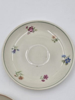 Antique Johann Haviland Bavaria Germany U.S. Zone Floral Teacup Saucer Set 24 Pc