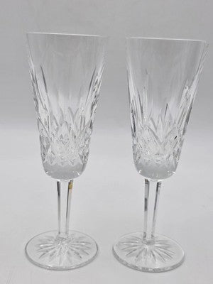 Waterford Crystal Lismore Champagne Flutes Set of 4 Ireland w/ Original Box. New