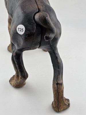 Rare Antique Hubley C 1915 Cast Iron Boston Terrier Door Stop Original Paint