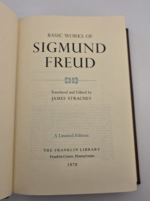 Franklin Library Sigmund Freud Basic Works 1978 Limited Edition Leather Bound