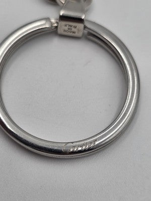 Vintage Cartier Envelope Letter Key Ring Keychain Double C Logo Made Italy w Box