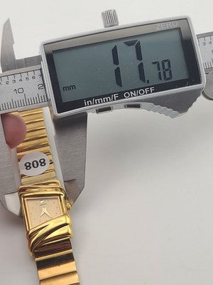 Rare Vintage Seiko Rivoli Trapezoid Asymmetrical Gold Tone Ladies Watch Elegant