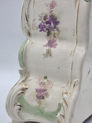 Antique 19thC Royal Bonn Germany La Corsica Ansonia Porcelain Mantel Clock Works