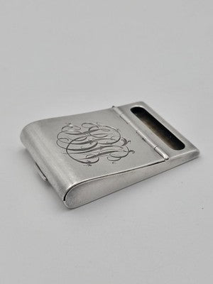 Rare Antique Tiffany & Co. Sterling Silver 925 Hinged Flip Matchbook Cover Case