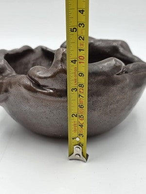 Rare Figural Studio Pottery Bowl 3 Reclining Women Brutalist Art Ceramic Bowl