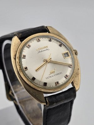 Vintage 1960's Longines Ultra-Chron Automatic Date 10K GF 34mm Watch. Works.