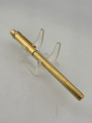 Vintage Must De Cartier Vendome 18K Gold Nib Fluted Fountain Pen Trinity Rings