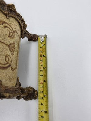 Rare 22" Vintage Rococo Boulle Mantel Clock Franz Hermle German Movement Works